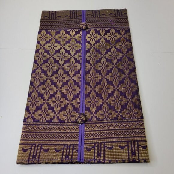 Home Accent Luxurious Tissue Box Purple Songket Tissue Box Cover - Picture 4 of 11